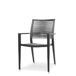chloe rope dining arm chair